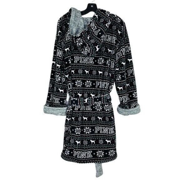 VICTORIA'S SECRET PINK 2016 FASHION SHOW ROBE/WRAP / LINGERIE Size M/L FAIR ISLE - Picture 4 of 11